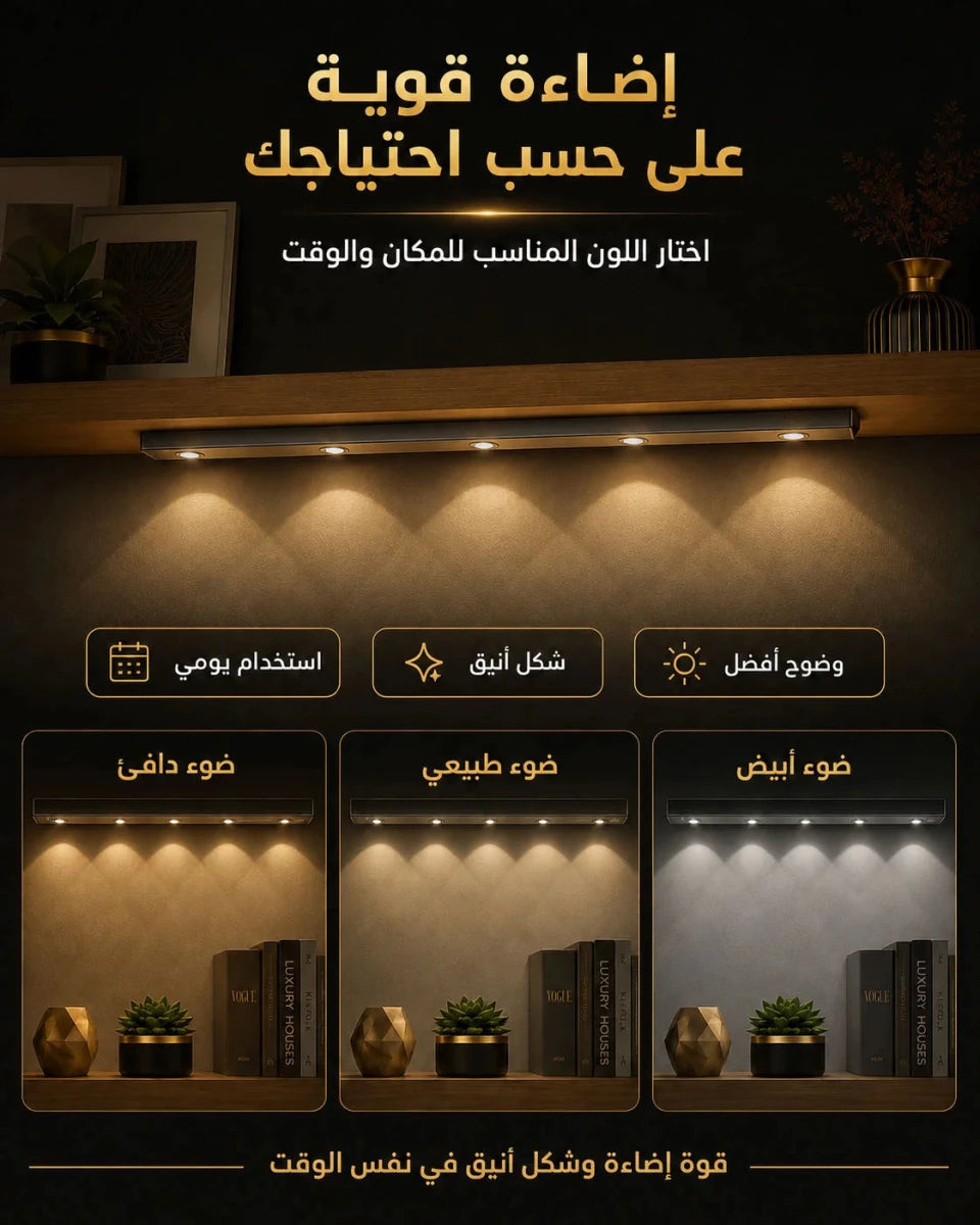 عمود الليد حجم كبير 60 سم 3 الوان